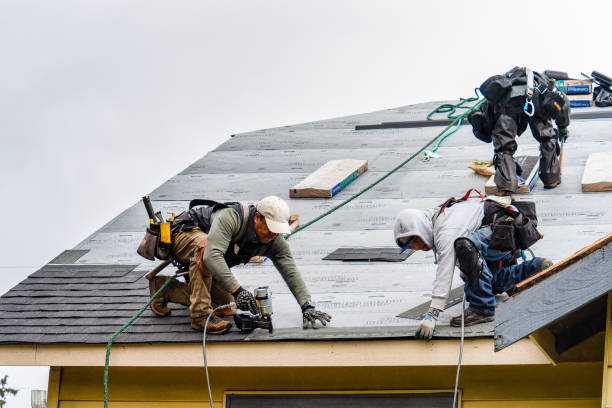 Professional Gutter Installation technician working in Shoemakersville, PA